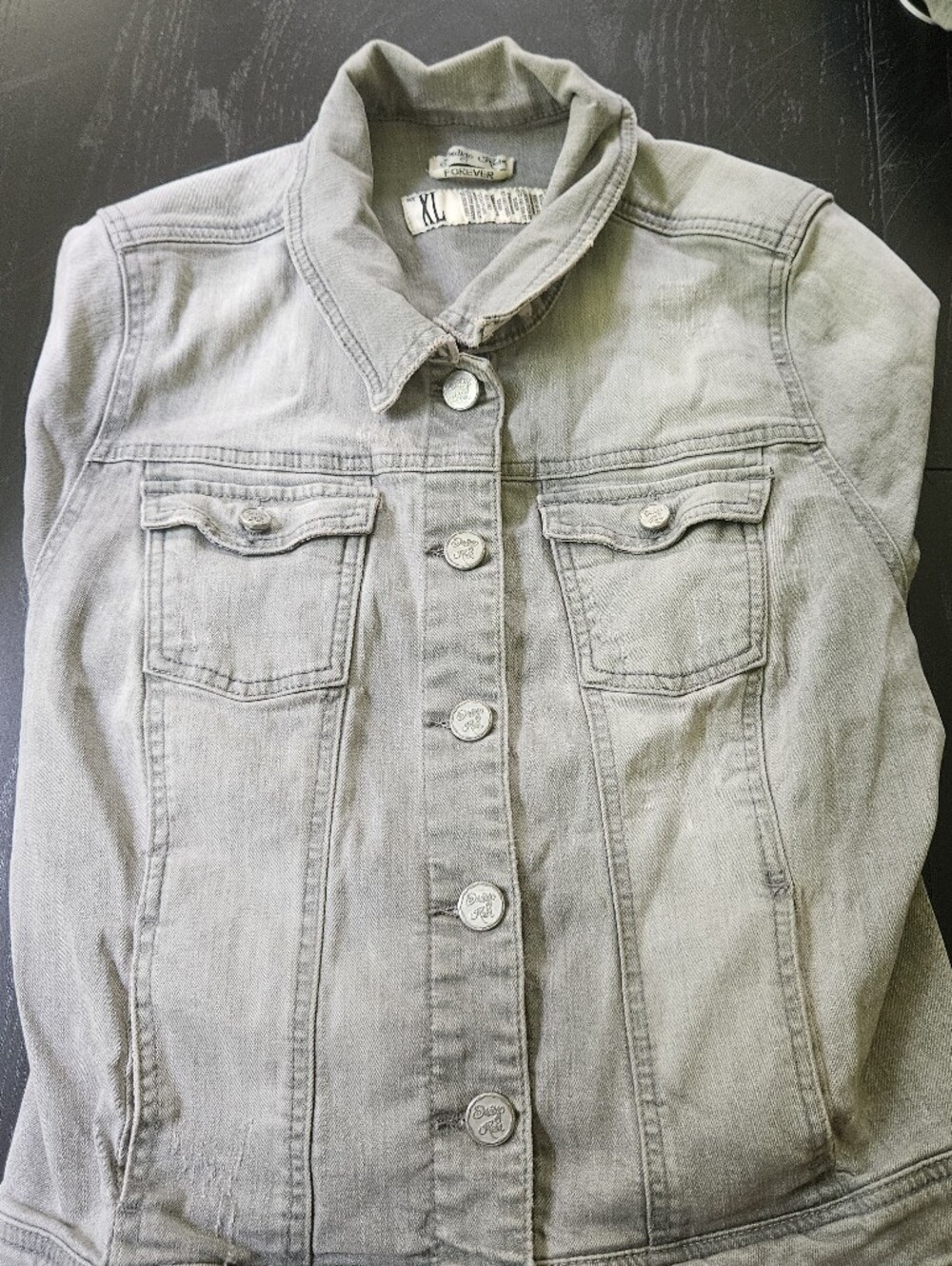 Vintage! Indigo Rein/Delia*S Gray Denim Jacket sz XL